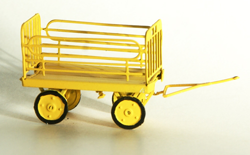 Ferro Train M-213-FM - Platform trolley, yellow, ready made model